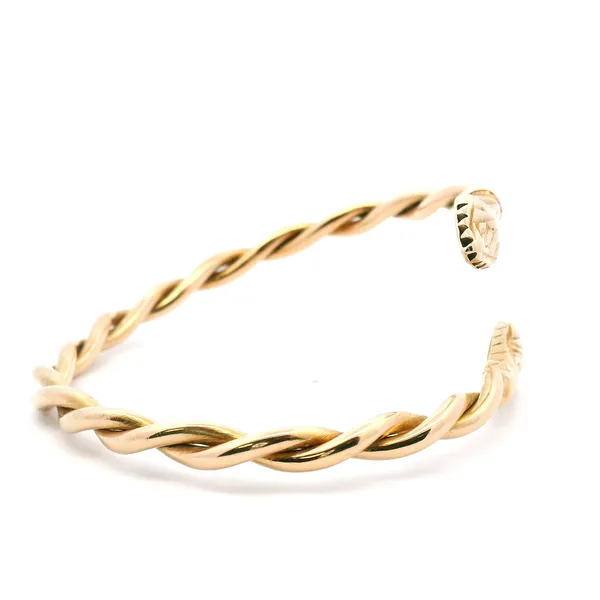 Estate 18KY Snake/Twist Bypass Bangle Bracelet Image 3 Kiefer Jewelers Lutz, FL