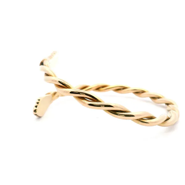 Estate 18KY Snake/Twist Bypass Bangle Bracelet Image 4 Kiefer Jewelers Lutz, FL
