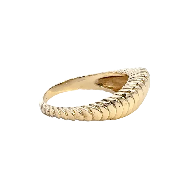 Estate 14K Wavy Fluted Dome Ring Image 3 Kiefer Jewelers Lutz, FL