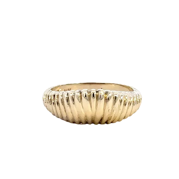 Estate 14K Wavy Fluted Dome Ring Kiefer Jewelers Lutz, FL