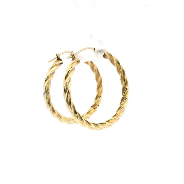 Estate 14KY Twisted Hoop Earrings Image 3 Kiefer Jewelers Lutz, FL
