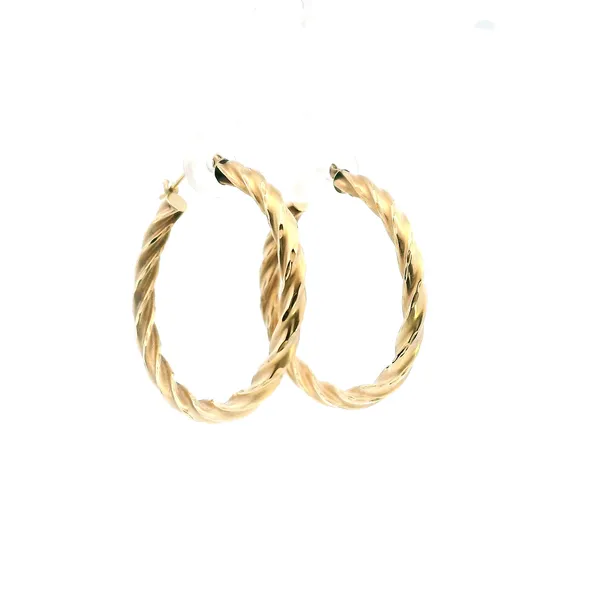 Estate 14KY Twisted Hoop Earrings Kiefer Jewelers Lutz, FL