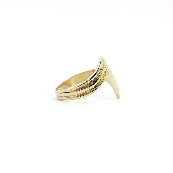 Estate 14KY Zig-Zag Design Fashion Roing Image 3 Kiefer Jewelers Lutz, FL