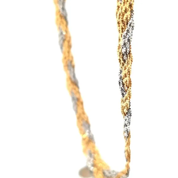 18KTT Estate 8.5 mm Woven Necklace Image 3 Kiefer Jewelers Lutz, FL