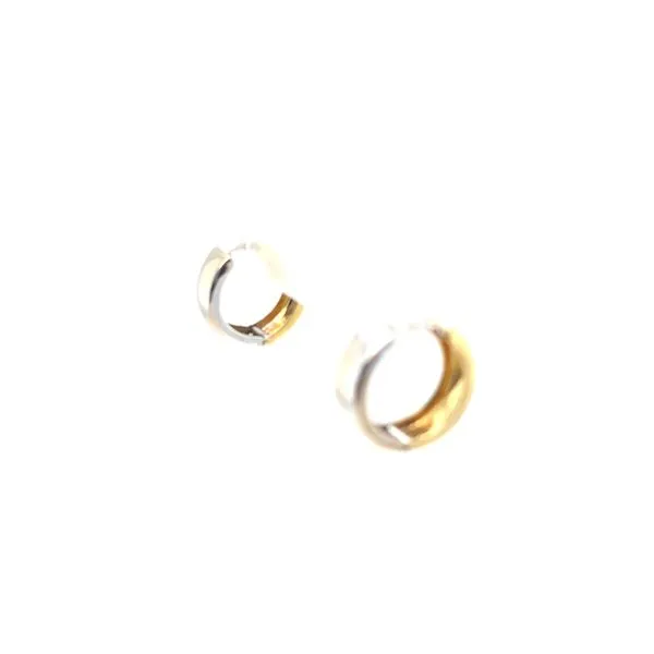 18KTT Estate Huggies Earrings Image 3 Kiefer Jewelers Lutz, FL