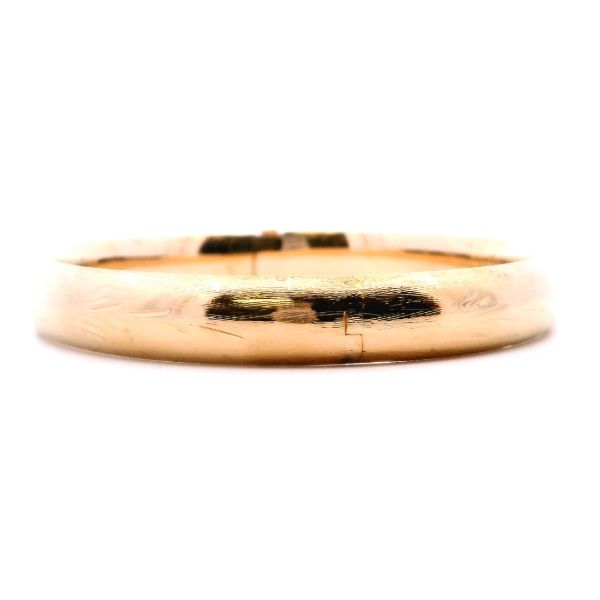 Estate 14KY Etched Bangle Bracelet Image 3 Kiefer Jewelers Lutz, FL