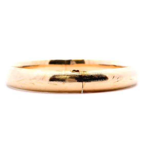 Estate 14KY Etched Bangle Bracelet Image 4 Kiefer Jewelers Lutz, FL