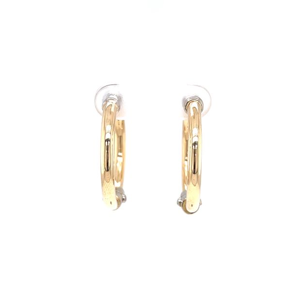 Estate 14K Two-Tone Hoop Earrings Kiefer Jewelers Lutz, FL
