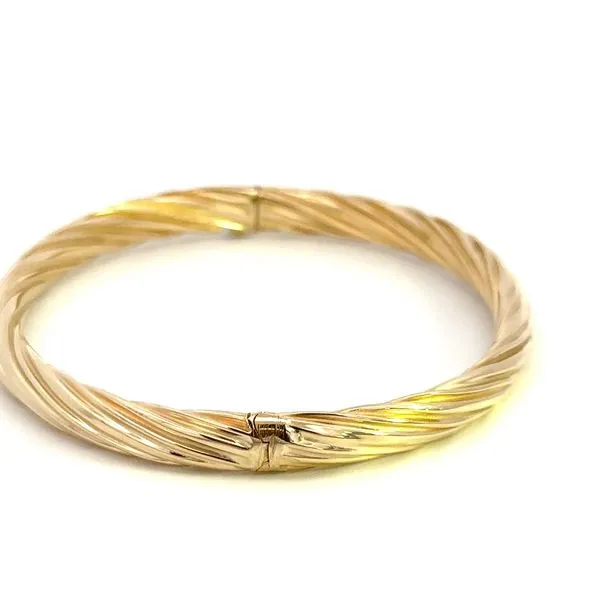 Estate 14KY Twisted Bangle Bracelet Image 2 Kiefer Jewelers Lutz, FL