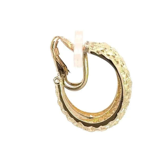 Estate 14KY Diamond Cut Hoops Image 3 Kiefer Jewelers Lutz, FL