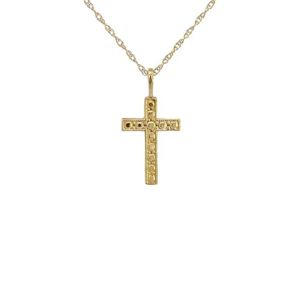 Estate 14KY Beaded Cross Pendant Kiefer Jewelers Lutz, FL