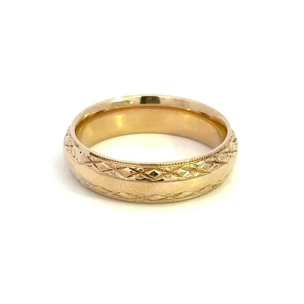 Estate 14KY 6mm Etched Ring Kiefer Jewelers Lutz, FL