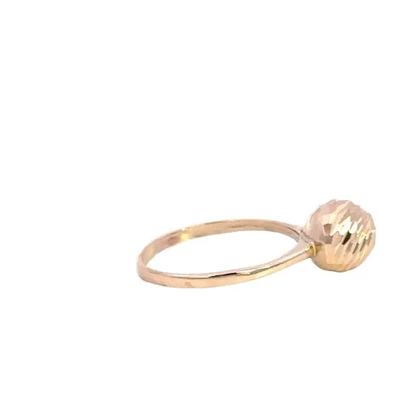 Estate 14K Rose Diamond Cut Ball Ring Image 3 Kiefer Jewelers Lutz, FL