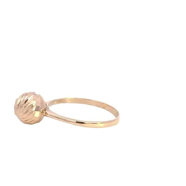 Estate 14K Rose Diamond Cut Ball Ring Image 4 Kiefer Jewelers Lutz, FL