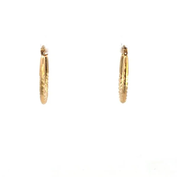 Estate 14KY Fancy Hoop Earrings Image 3 Kiefer Jewelers Lutz, FL