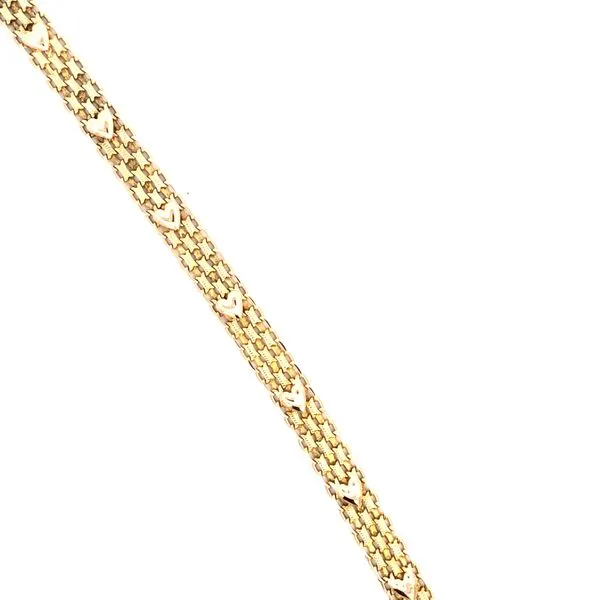 Estate 14KY Fancy Link Heart Bracelet Image 3 Kiefer Jewelers Lutz, FL