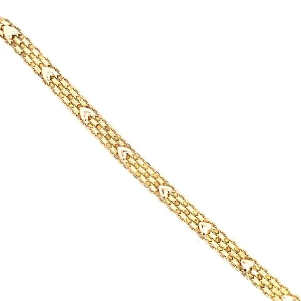 Estate 14KY Fancy Link Heart Bracelet Image 4 Kiefer Jewelers Lutz, FL