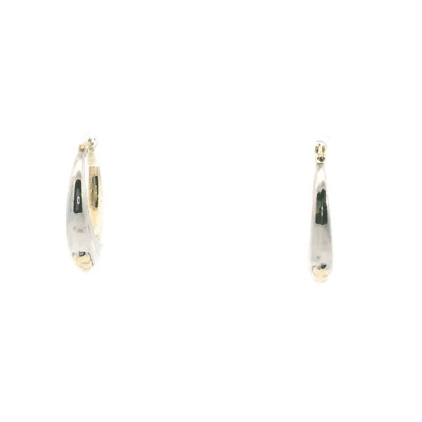 Estate 14KYW Textured Hoop Earrings Image 3 Kiefer Jewelers Lutz, FL