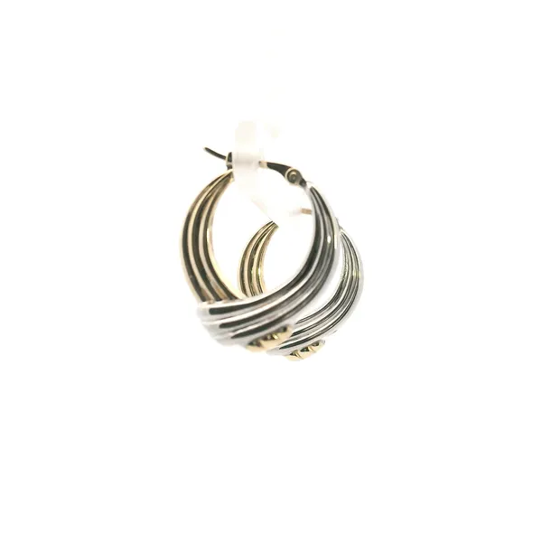 Estate 14KYW Textured Hoop Earrings Kiefer Jewelers Lutz, FL