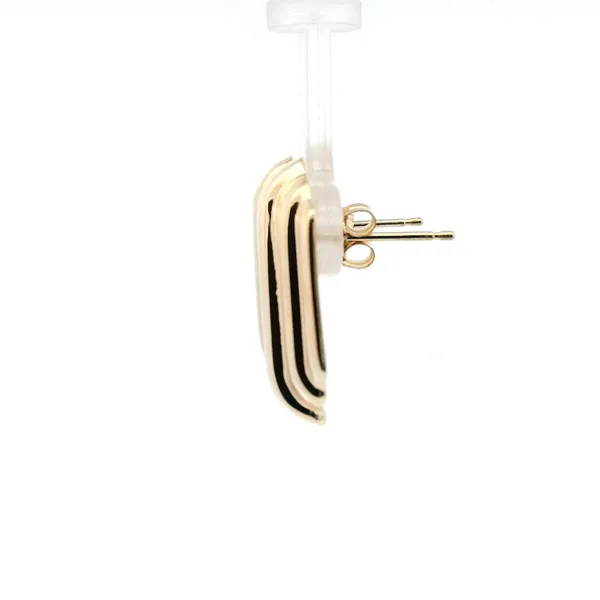 Estate 14KY Button Style Earrings Image 4 Kiefer Jewelers Lutz, FL