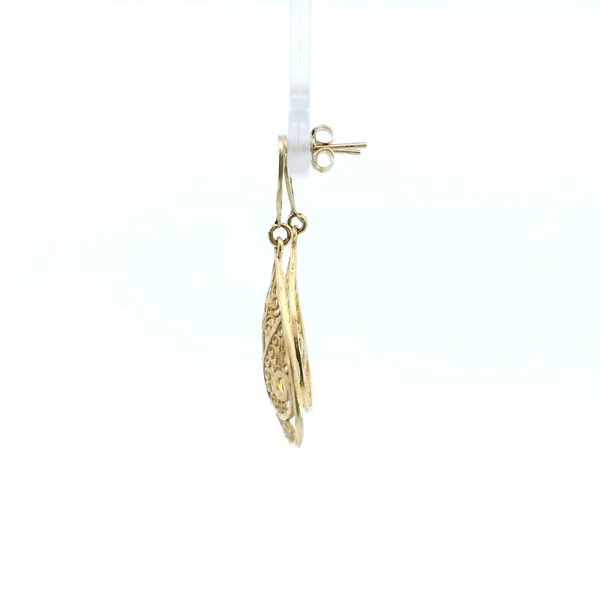 Estate 14KY Filagree Drop Earrings Image 4 Kiefer Jewelers Lutz, FL