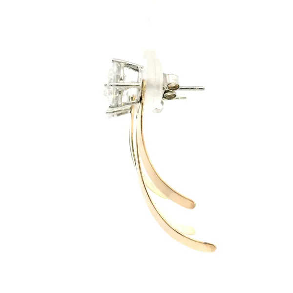 Estate 14KY Flared Earring Jackets Image 4 Kiefer Jewelers Lutz, FL