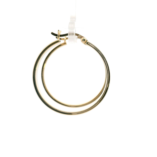 Estate 14KY Flower Etched Hoop Earrings Image 3 Kiefer Jewelers Lutz, FL