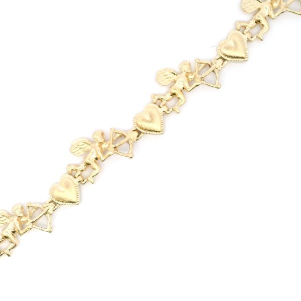 Estate 14KY Cupid and Heart Bracelet Kiefer Jewelers Lutz, FL