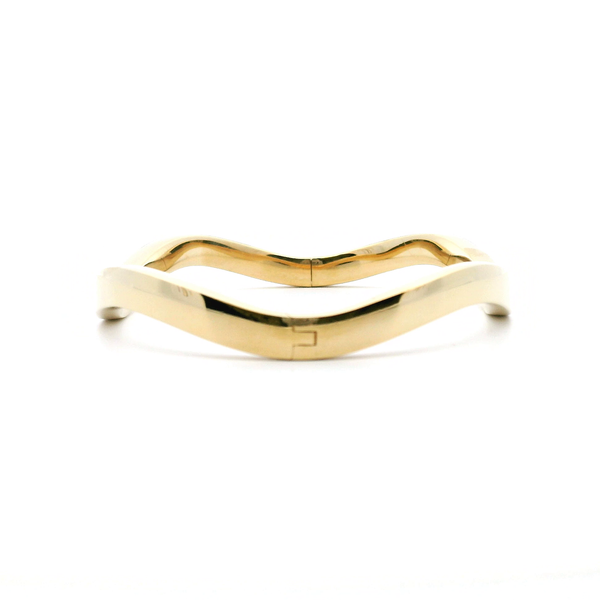 Estate 18KY Wavy Bangle Bracelet Image 4 Kiefer Jewelers Lutz, FL