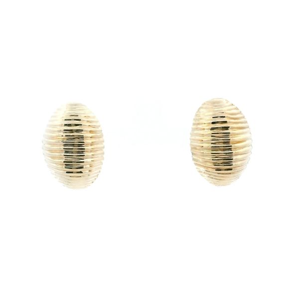 Estate 14KY Ribbed Style Stud Earrings Kiefer Jewelers Lutz, FL