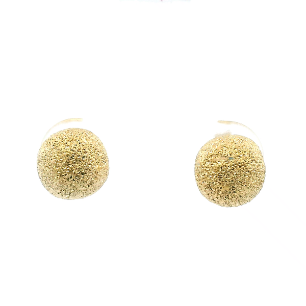 Estate 18KY 8MM Textured Ball Stud Earrings Kiefer Jewelers Lutz, FL
