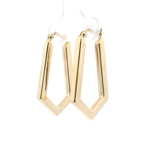Estate 14KY Geometric Hoop Earrings Image 4 Kiefer Jewelers Lutz, FL