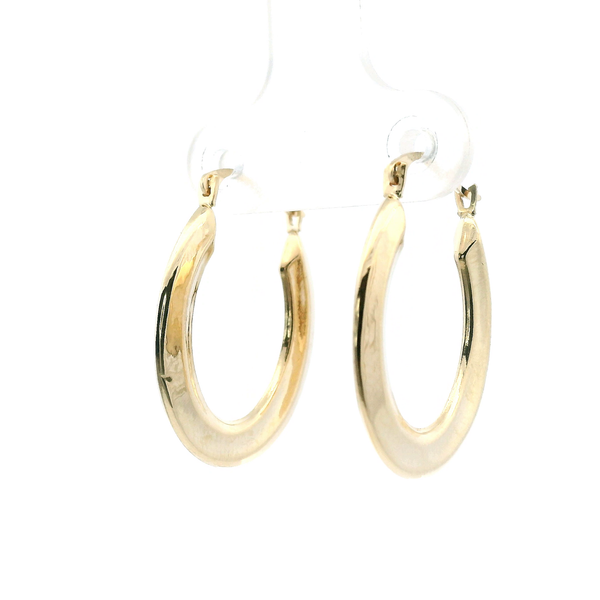 Estate 14KY Oval Hoop Earrings Image 4 Kiefer Jewelers Lutz, FL