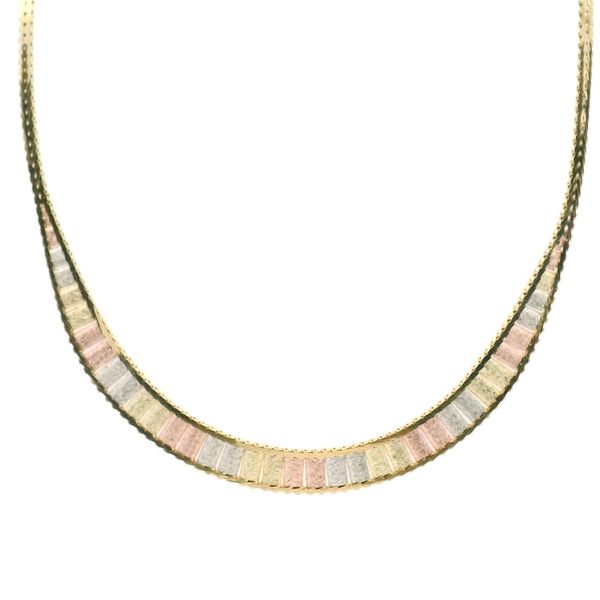 Estate 14K Tri-Color Collar Neckalce Kiefer Jewelers Lutz, FL