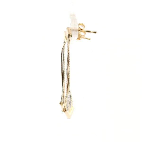 Estate 14K Tri-Color Dangle Earrings Image 4 Kiefer Jewelers Lutz, FL