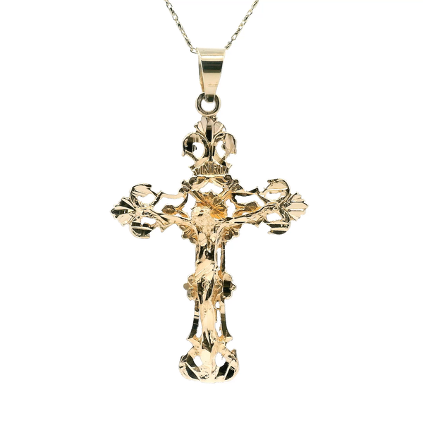 Estate 14KY Diamond Cut Crucifix Kiefer Jewelers Lutz, FL
