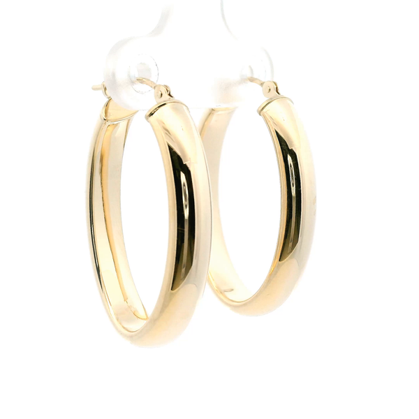 Estate 14KY Oval Polished Hoop Earrings Kiefer Jewelers Lutz, FL