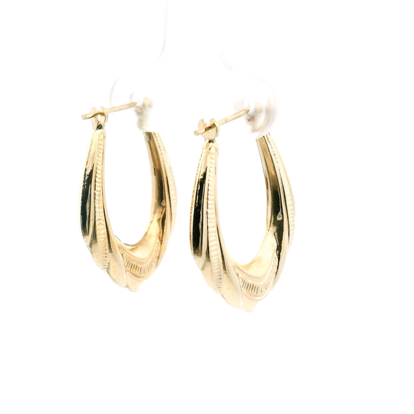 Estate 14KY Fancy Hoop Earrings Image 3 Kiefer Jewelers Lutz, FL