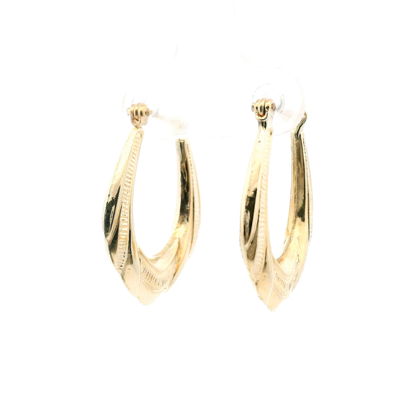 Estate 14KY Fancy Hoop Earrings Image 4 Kiefer Jewelers Lutz, FL