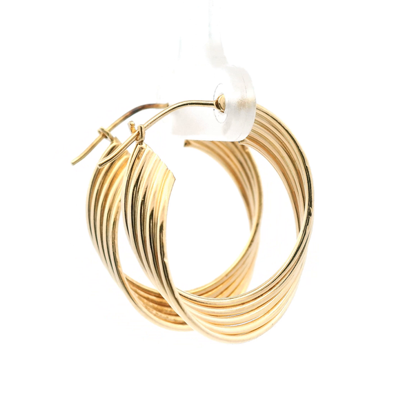 Estate 14KY Fancy Hoop Earrings Image 3 Kiefer Jewelers Lutz, FL