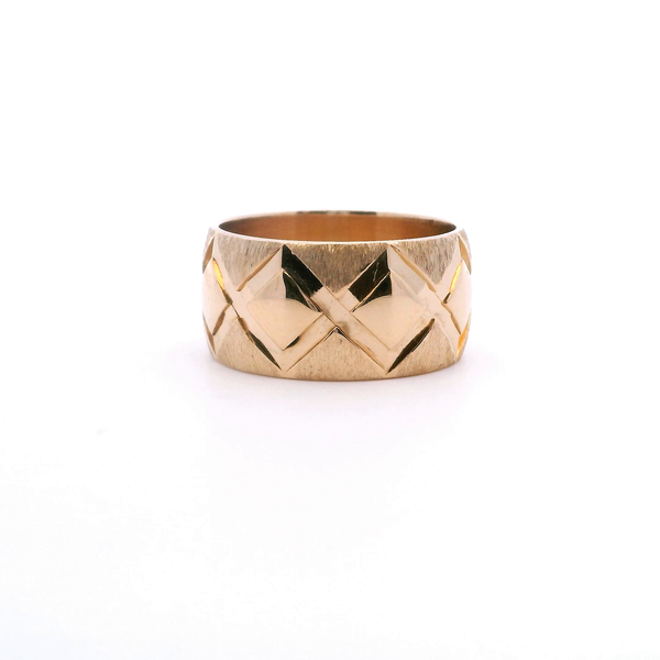 Estate 14KY 9.5MM Woven Desgin Band Image 4 Kiefer Jewelers Lutz, FL