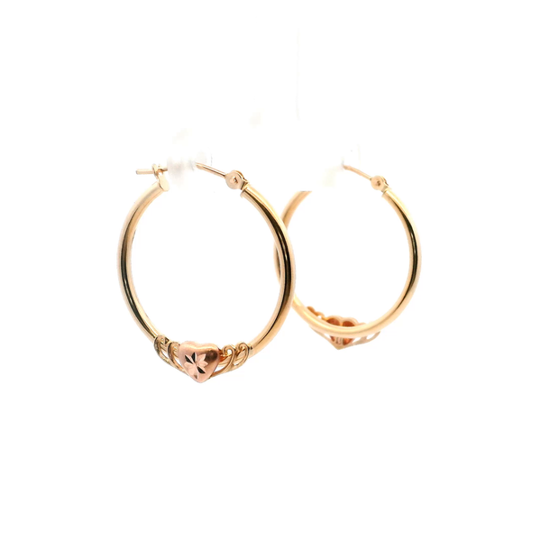 Estate 10KYR Hoop Earring With Hearts Kiefer Jewelers Lutz, FL