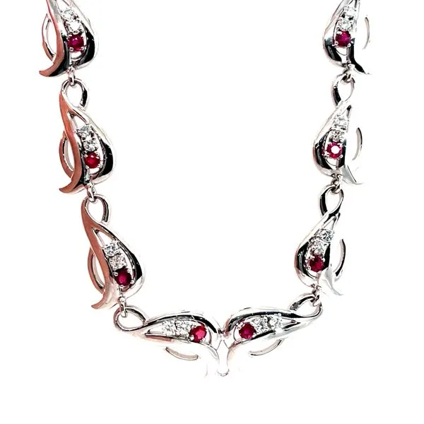 Estate 14K Ruby & Diamond Necklace Kiefer Jewelers Lutz, FL