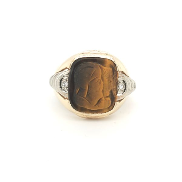 Estate Carved Tiger Eye Ring Kiefer Jewelers Lutz, FL