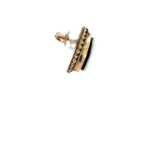 Estate 14K Black Cameo Earrings Image 3 Kiefer Jewelers Lutz, FL