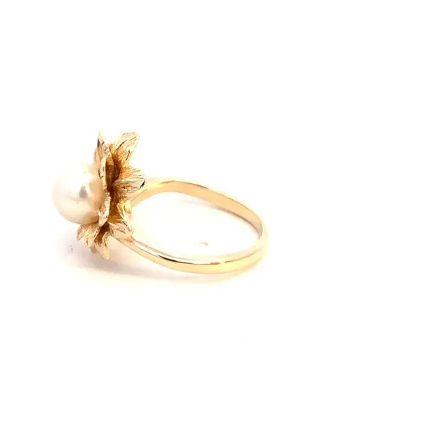 Estate 14KY Flower Pearl Ring Image 4 Kiefer Jewelers Lutz, FL