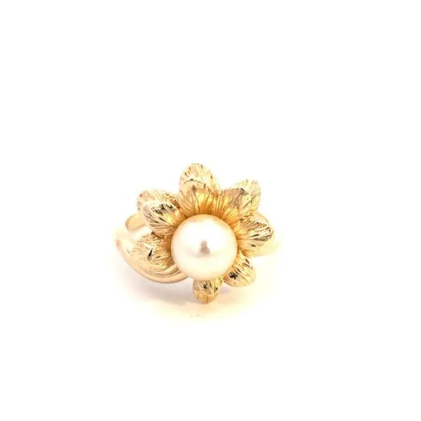 Estate 14KY Flower Pearl Ring Kiefer Jewelers Lutz, FL