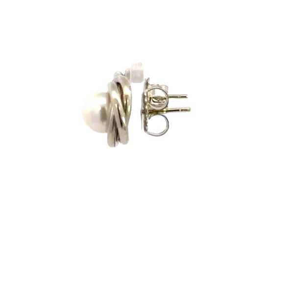 Estate 18K Pearl Earrings Image 4 Kiefer Jewelers Lutz, FL