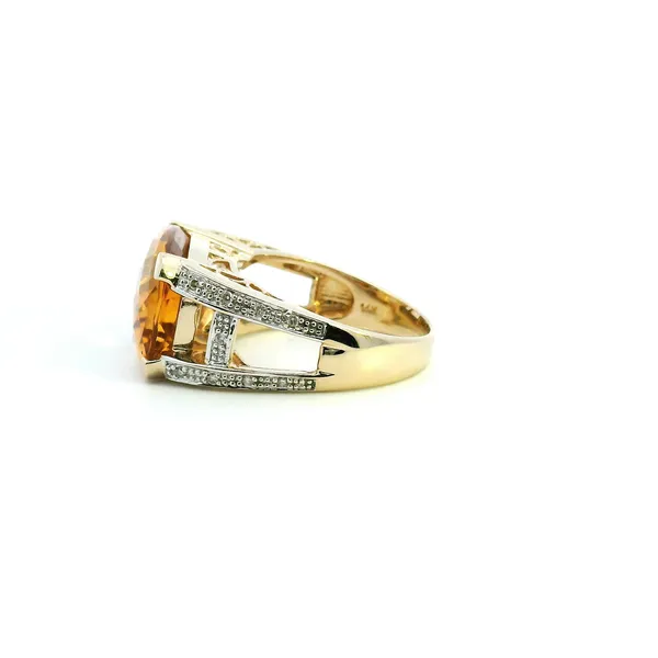 Estate 14KY Citrine and Diamond Fashion Ring Image 4 Kiefer Jewelers Lutz, FL