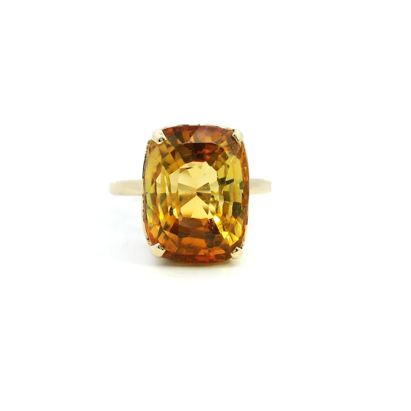 Estate 14KY Lab Grown Golden Sapphire Ring Kiefer Jewelers Lutz, FL